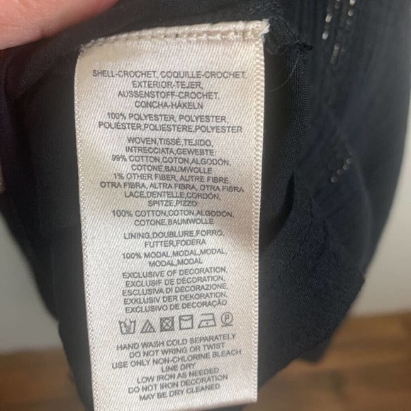 Anthropologie Womens Maeve Abilene Black Maxi Sleeveless Crochet strappy neck M - Picture 8 of 8